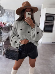 Valentine's Day Sweetheart Print Sweater