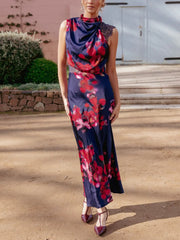 Women's Halter Neck Lace Maxi Dress