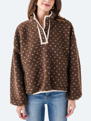 Women's Heart Sherpa Fleece Pullover