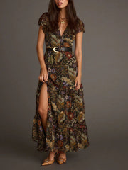 Women's Floral Paisley Maxi Dress