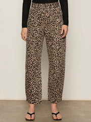 Women's Leopard Print Wide-Leg Trousers