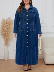 Women's Casual Versatile Denim Maxi Skirt