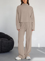 Women's Mock Neck Two Piece Set
