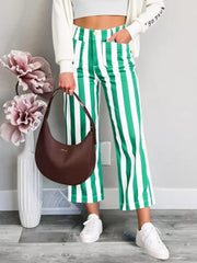Women's Striped Casual Jeans