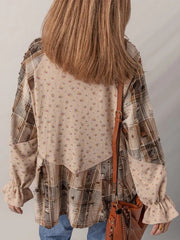 Women's Vintage Plaid Patchwork Shirt