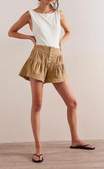 Women's Summer Button Up High Waisted Denim Shorts