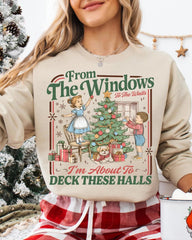 Women's ¡°Deck These Halls¡± Christmas Sweatshirt