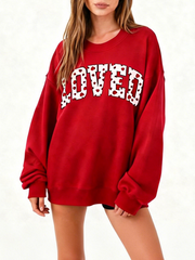 Women's Valentine¡¯s Loved Graphic Sweatshirt