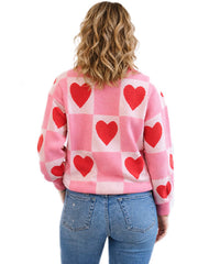 Women Love Print Loose Casual Sweaters