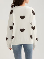 Women's Valentine Heart Print Sweater