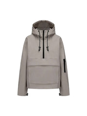 Fleece-lined Hooded Rain Jacket With Kangaroo Pocket (Buy 2 Free Shipping)