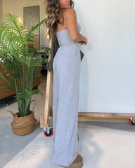 Women's Smocked Tube Top Jumpsuit