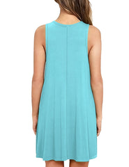 Plus Size Casual Tank Dress with Pockets