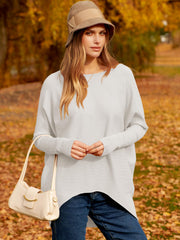 Hot Sale Oversized Dolman Sleeve Knitted Pullover