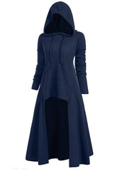 Hooded High Low Drop Shoulder Longline Sweater