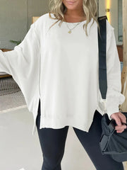 Oversized Dolman Sleeves Cropped Sweatshirt
