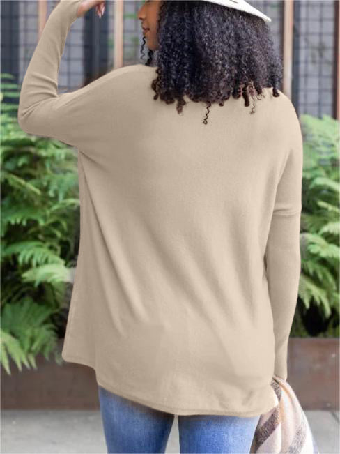 New  Long Sleeve Thumbhole Sweater Pocket Tunic