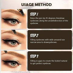 3D Waterproof Microblading Eyebrow Pen 4 Fork Tip Tattoo Pencil