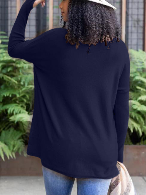 New  Long Sleeve Thumbhole Sweater Pocket Tunic