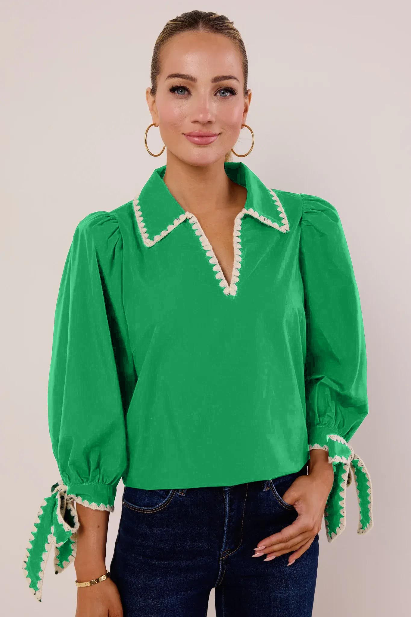 Women's Cute Bow Long Sleeve Shirt