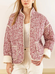 Women's Floral Pattern Quilted Outerwear
