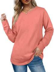 Women's Crewneck Long Sleeve Tunic Tops