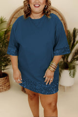 Women's Sequin-Detailed Jersey T-Shirt Dress