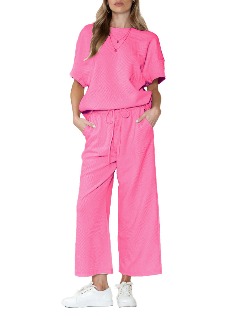 Women's Textured Luxury Lounge Set