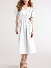 Women's Lightweight Denim Midi Dress