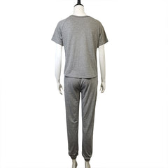 Loose Short-sleeved Button Casual Set