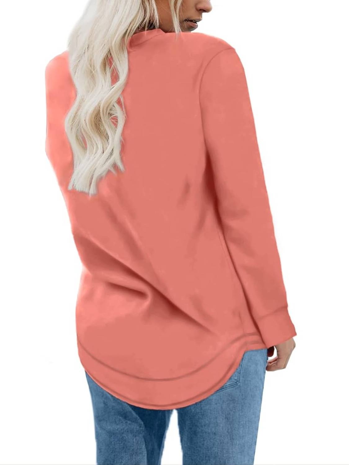 Women's Crewneck Long Sleeve Tunic Tops