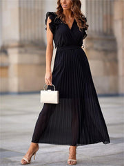 Women's Pleated Maxi Dress