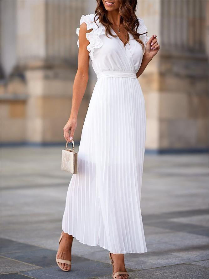Women's Pleated Maxi Dress