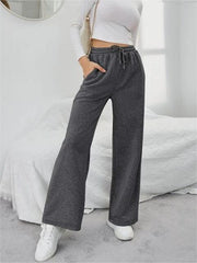 Solid Drawstring Slant Pocket Sweatpants