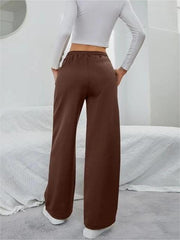 Solid Drawstring Slant Pocket Sweatpants