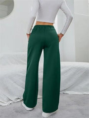 Solid Drawstring Slant Pocket Sweatpants