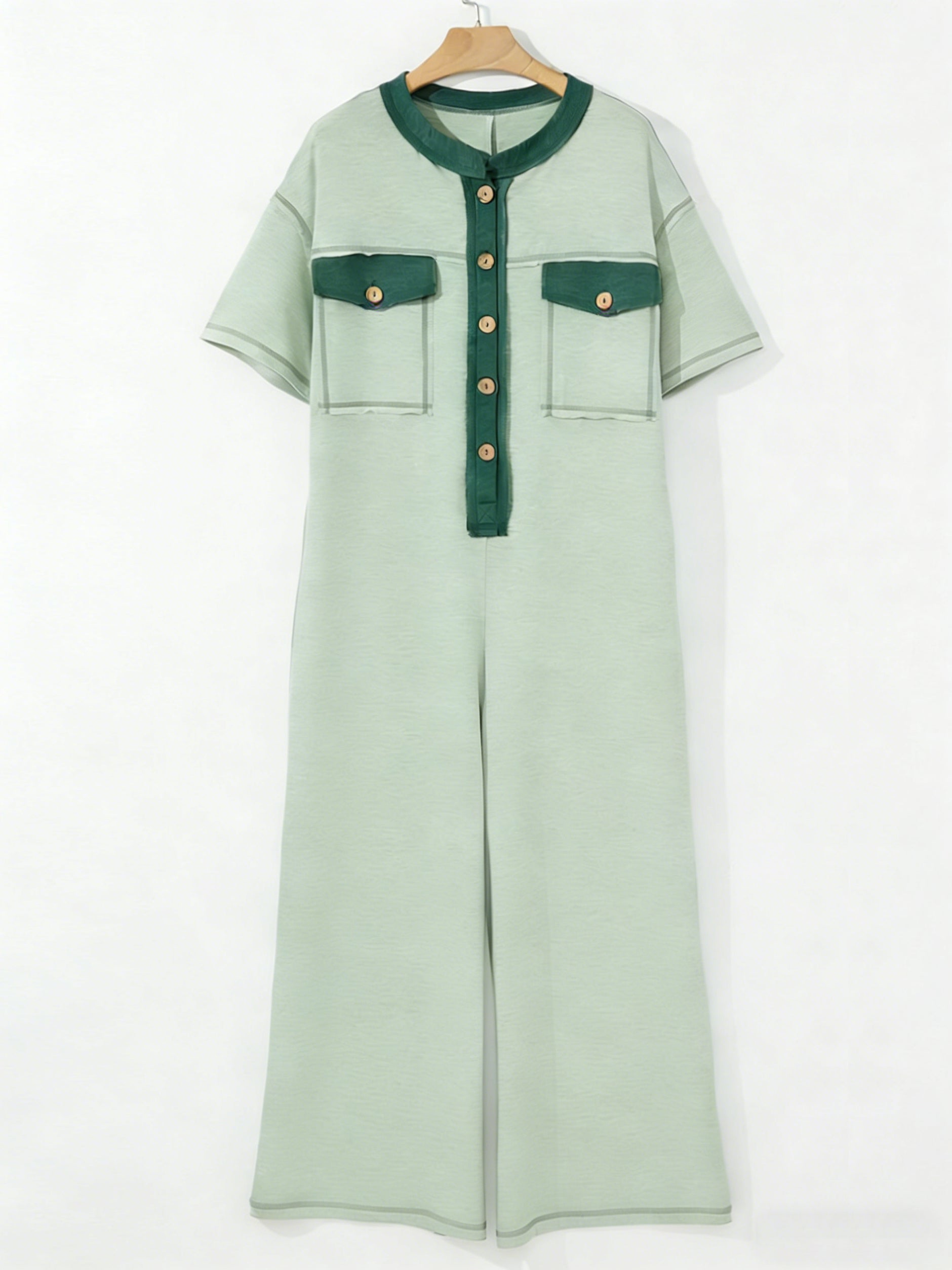Women's Contrast Color Cozy Jumpsuit