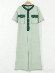 Women's Contrast Color Cozy Jumpsuit