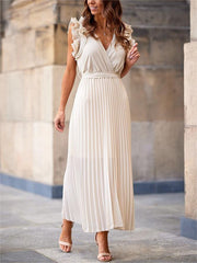 Women's Pleated Maxi Dress