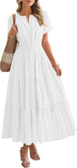 Women's Boho A-line Flowy Maxi Dress