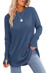 Women's Casual Loose T-Shirts with Thumb Holes