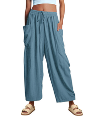 Women's Casual Linen Blend Palazzo Pants