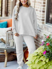 Textured Lounge Pullover and Jogger Set