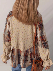 Women's Vintage Plaid Patchwork Shirt