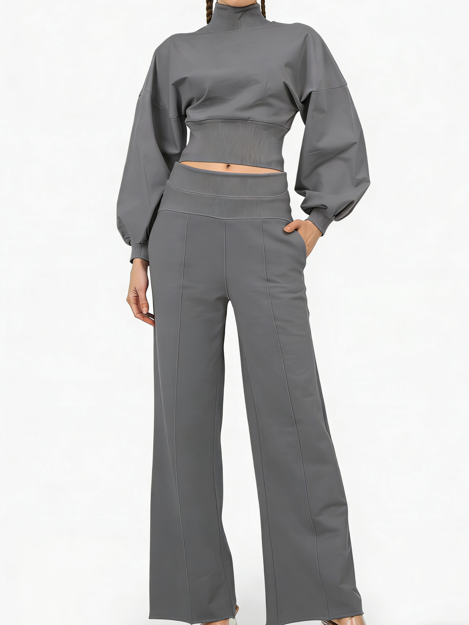Women's Turtleneck Casual Two-Piece Set