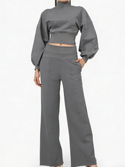 Women's Turtleneck Casual Two-Piece Set