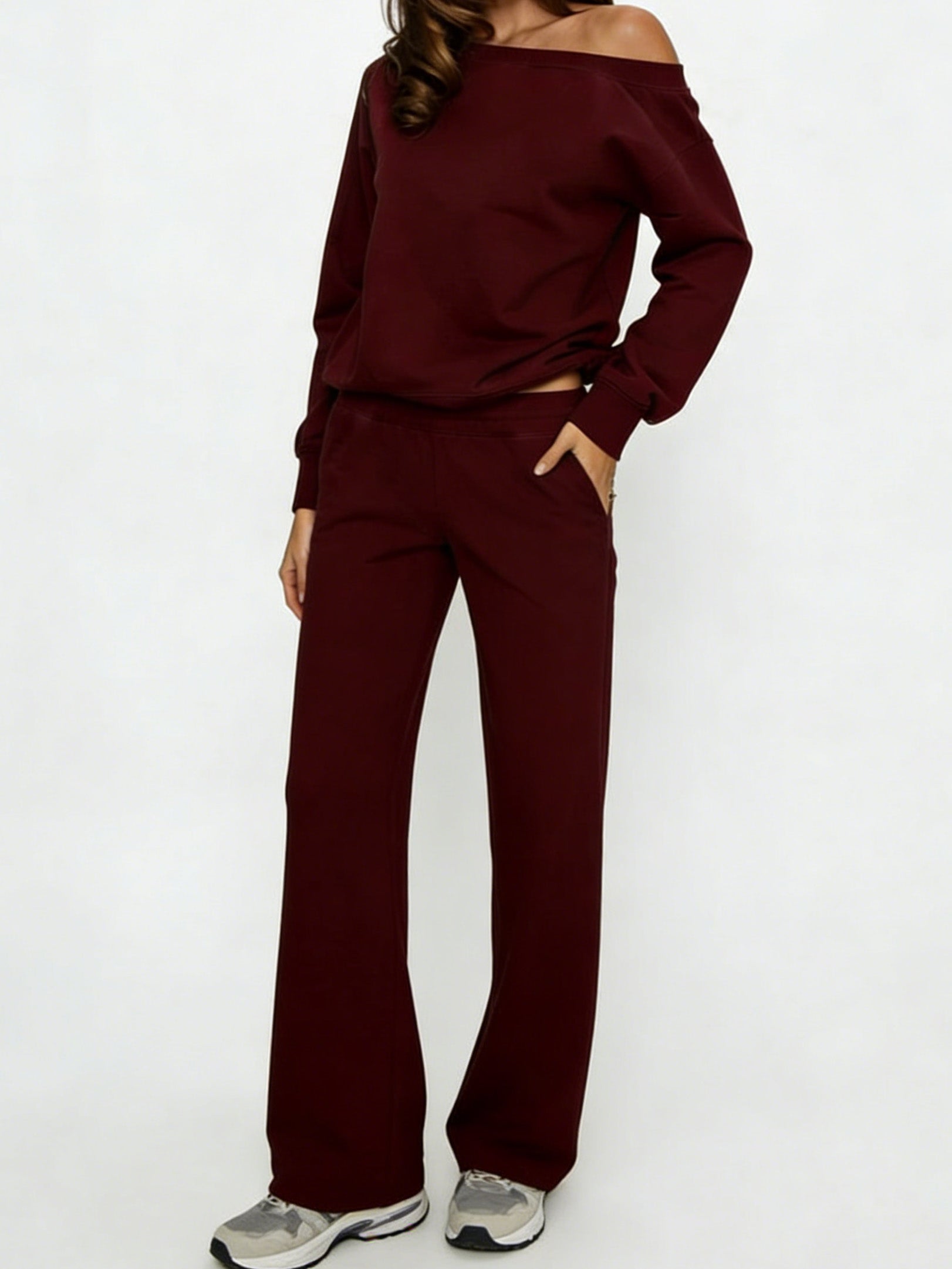 Women's Casual Off-Shoulder Co-ord Set