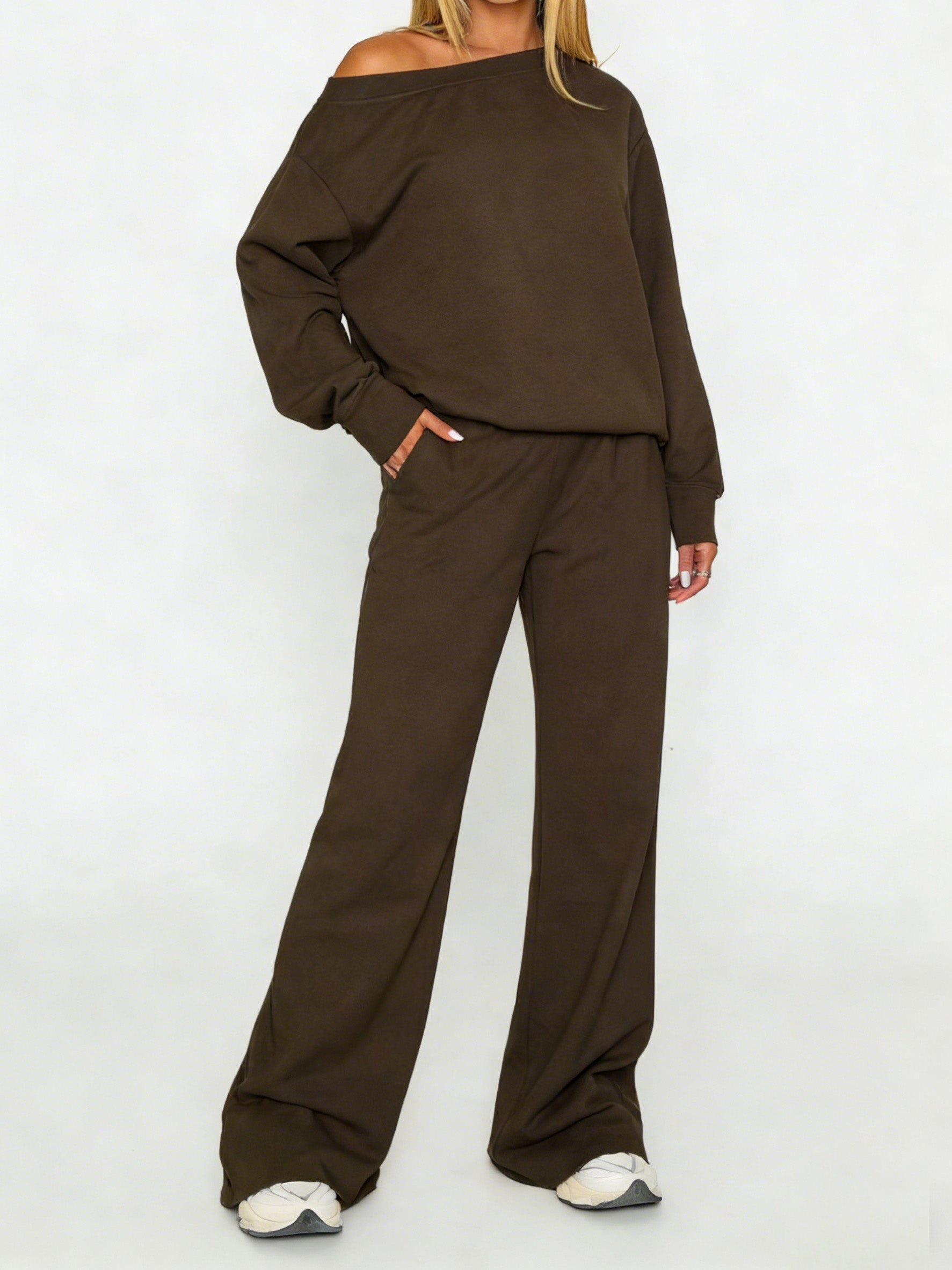 Women's Casual Off-Shoulder Co-ord Set