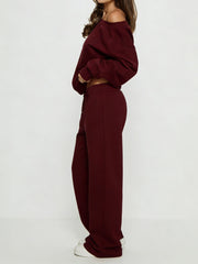 Women's Casual Off-Shoulder Co-ord Set