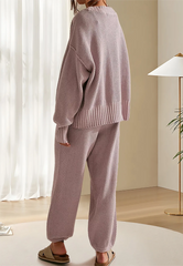 New Soft Ribbed Knit Set